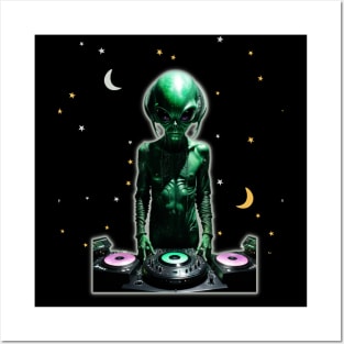 Alien DJ Posters and Art